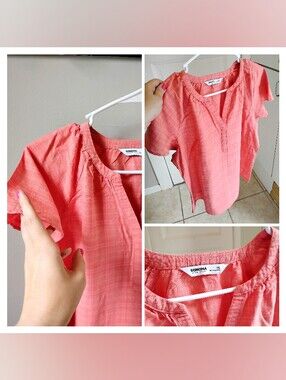 Sonoma Perfectly peach flirty feminine top